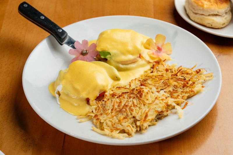 Avocado Benedict as served at Sunview Cafe Anna