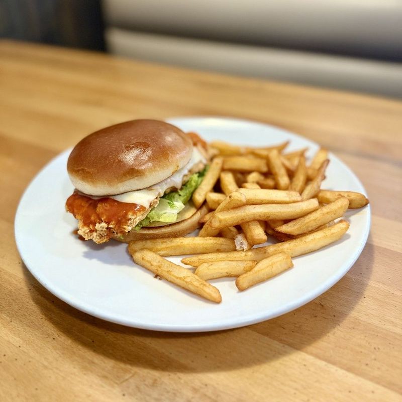 Buffalo Chicken Sandwich as served at Sunview Cafe Anna