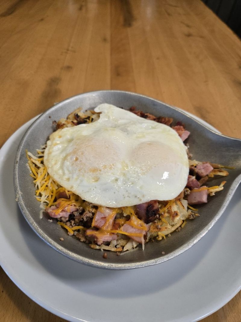 Meat Lover's Skillet as served at Sunview Cafe Anna